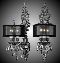 American Brass & Crystal WS9480-A-01G-PI-GL - Three Light Wall Sconce